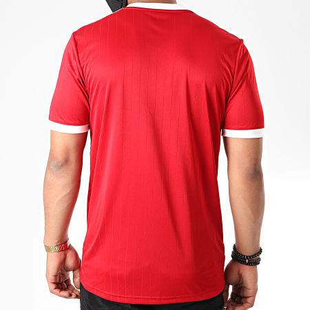 Adidas Sportswear - Tee Shirt Col V A Bandes Tabela 18 CD8935 Rouge