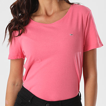 Tommy Jeans - Tee Shirt Femme Soft Jersey 6901 Rose