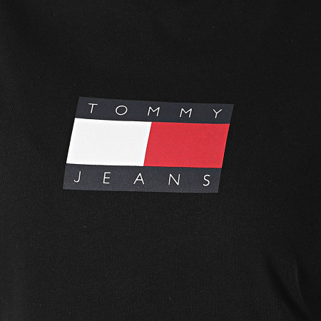Tommy Jeans - Tee Shirt Femme Tommy Flag 8471 Bleu Marine