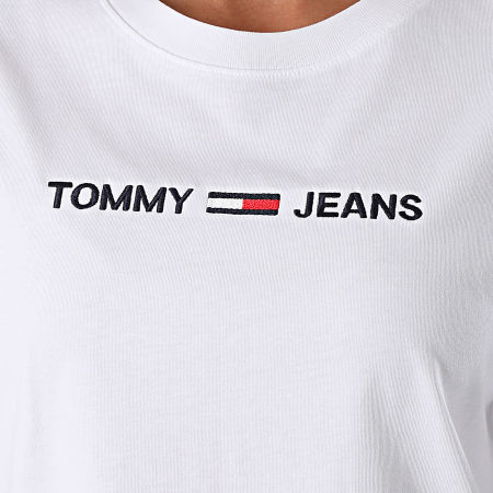 Tommy Jeans - Tee Shirt Femme Modern Linear Logo 8615 Blanc