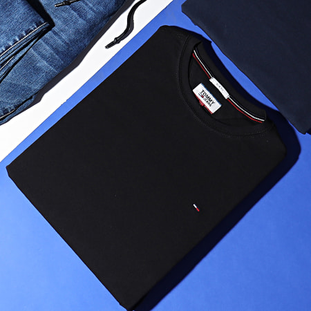 Tommy Hilfiger - Camiseta Long Sleeve Stretch Fit Slim 0804 Negro