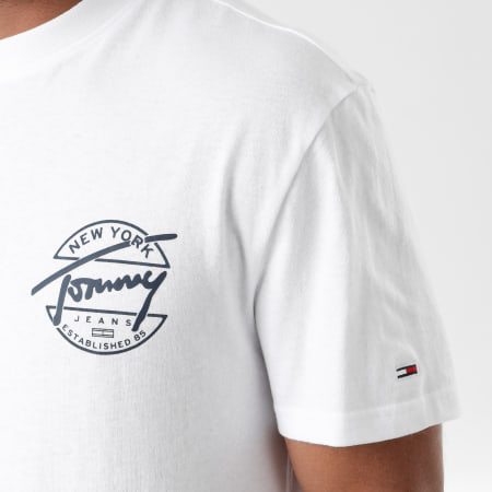 Tommy Jeans - Tee Shirt Round Back Logo 8350 Blanc