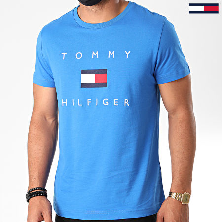 Tommy Hilfiger - Tee Shirt Tommy Flag 4313 Bleu Azur