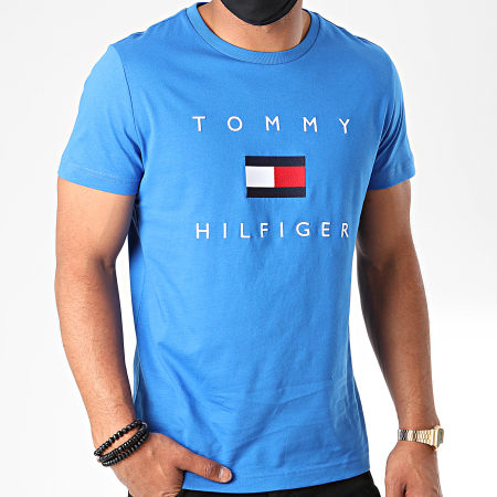 Tommy Hilfiger - Tee Shirt Tommy Flag 4313 Bleu Azur