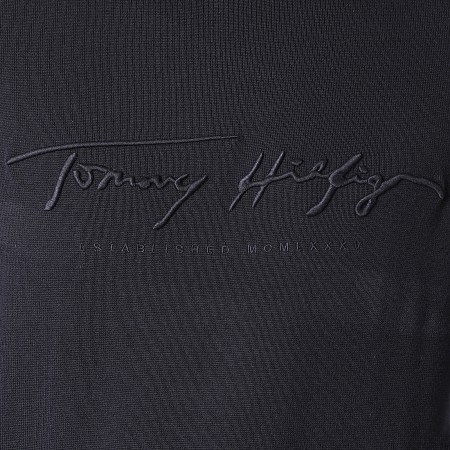 Tommy Hilfiger - Pull Tonal Autograph 4421 Bleu Marine