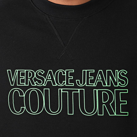 Versace Jeans Couture - Sweat Crewneck Logo Outline B7GZA7KP-30328 Noir