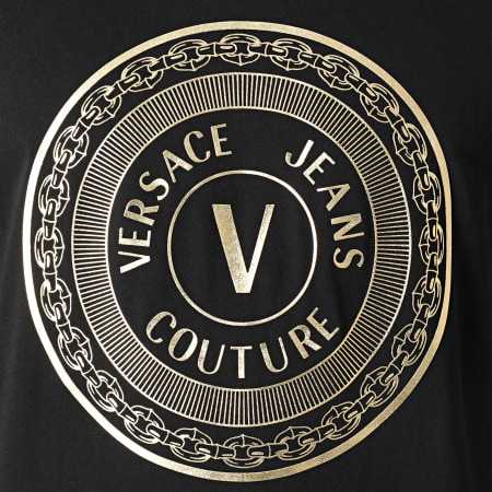 Versace Jeans Couture - Tee Shirt Regular Foil B3GZA7TK-30319 Noir Doré