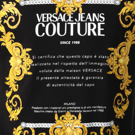 Versace Jeans Couture - Tee Shirt Renaissance B3GZA7TG-30319 Noir