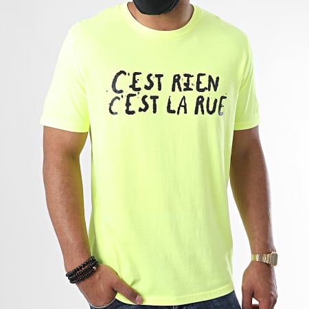 C'est Rien C'est La Rue - Tee Shirt Logo Jaune Fluo