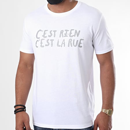 C'est Rien C'est La Rue - Camiseta Logo Reflectante Blanca