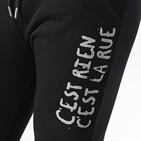 C'est Rien C'est La Rue - Pantalon Jogging Logo 2 Reflective Noir