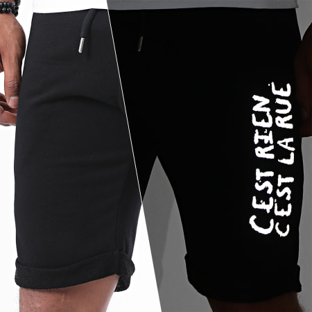 C'est Rien C'est La Rue - Short Jogging Logo 2 Reflective Noir