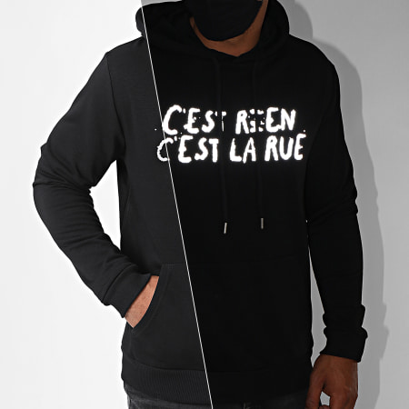 C'est Rien C'est La Rue - Sweat Capuche Logo 2 Reflective Noir