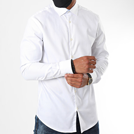 Selected - Slimnew Mark Camisa blanca de manga larga