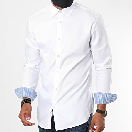 Selected - Slimnew Mark Camisa blanca de manga larga