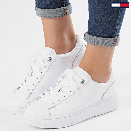 Tommy Hilfiger - Baskets Femme Leather TH Cupsole 5009 White