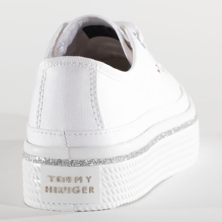 Tommy Hilfiger - Baskets Femme Glitter Detail Platform 5013 White