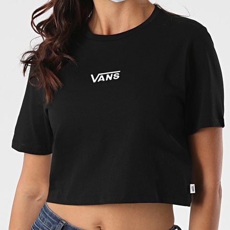 Vans - Tee Shirt Crop Femme Flying A54QU Noir