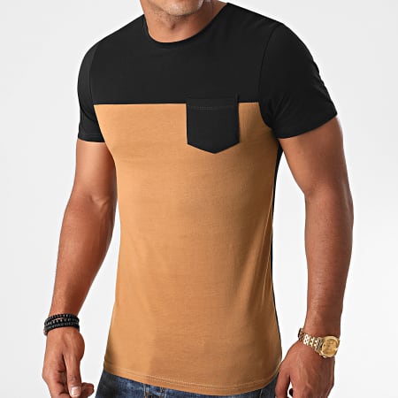 LBO - Pocket Camiseta 1232 Camel Negro