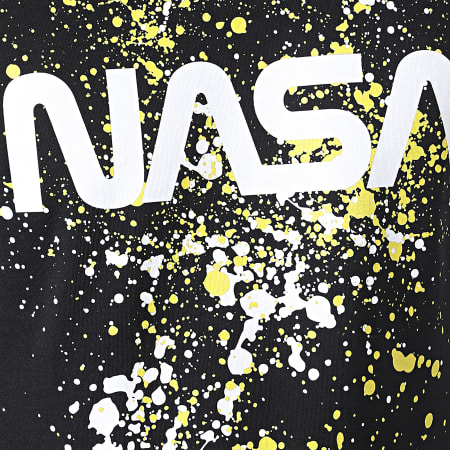 NASA - Tee Shirt Worm Splatter Noir Jaune