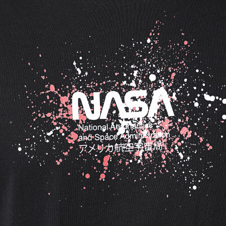 NASA - Tee Shirt Worm USA Splatter Noir