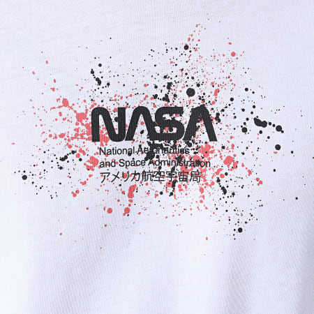 NASA - Tee Shirt Worm USA Splatter Blanc