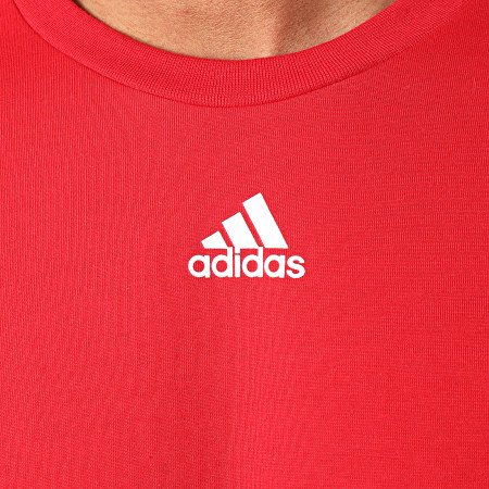 Adidas Sportswear - Tee Shirt MH 3 Stripes GC9058 Rouge
