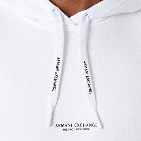 Armani Exchange - Sweat Capuche 8NZM94-ZJKRZ Blanc