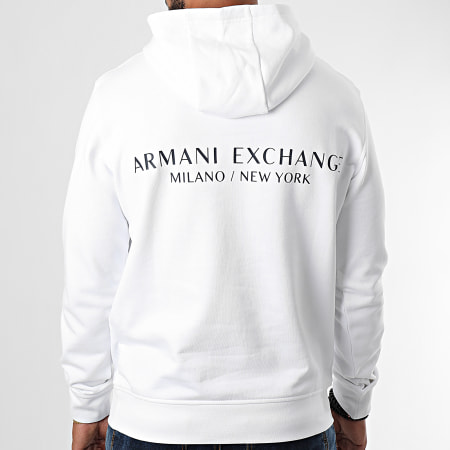 Armani Exchange - Sweat Capuche 8NZM94-ZJKRZ Blanc