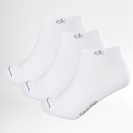 Calvin Klein - Lot De 3 Paires De Chaussettes Invisibles 1877 Blanc