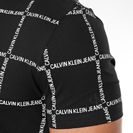 Calvin Klein - Tee Shirt A Carreaux Grid AOP Fashion 5717 Noir