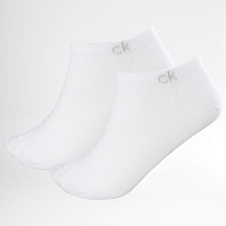 Calvin Klein - Lot De 2 Paires De Chaussettes Invisibles 1932 Blanc