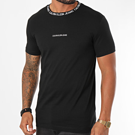 Calvin Klein - Tee Shirt Institutional Collar 6053 Noir