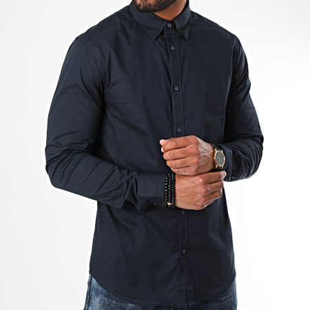 Solid - Chemise Manches Longues Tyler Bleu Marine