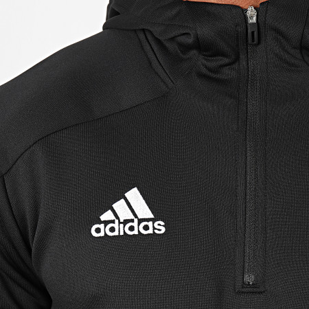 Adidas Sportswear - Sweat Col Zippé Capuche A Bandes FC Bayern GD9686 Noir