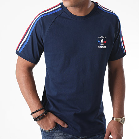 Adidas Originals - Tee Shirt A Bandes 3 Stripes GP1922 Bleu Marine