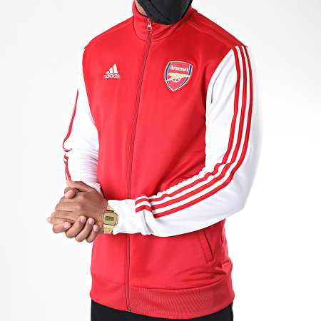 Adidas Sportswear - Veste Zippée A Bandes Arsenal FC FQ6941 Rouge Blanc