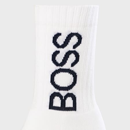 BOSS - Paire De Chaussette QS Bold Logo 50436826 Blanc