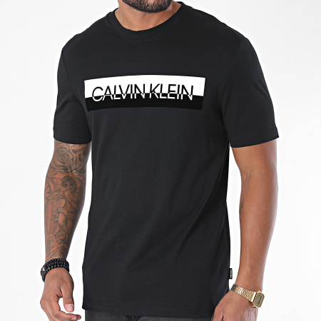 Calvin Klein - Tee Shirt Split Logo 5570 Noir