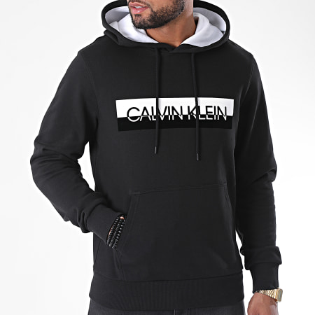 Calvin Klein - Sweat Capuche Split Logo 5586 Noir