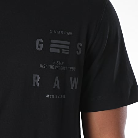 G-Star - Tee Shirt Back Graphic Logo D17656-B353 Noir