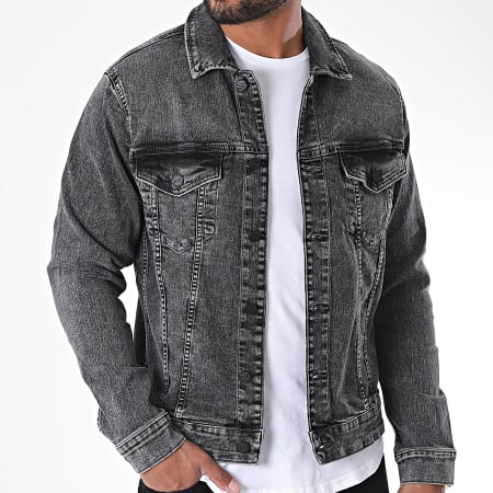 Only And Sons - Veste Jean Come Life Trucker Gris