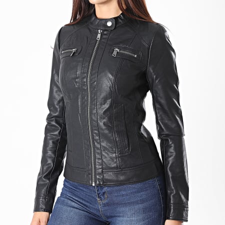 Only - Bandit Chaqueta de piel sintética para mujer Negro