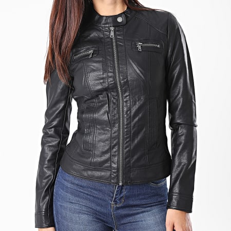 Only - Bandit Chaqueta de piel sintética para mujer Negro