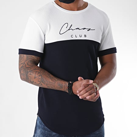 Uniplay - Tee Shirt Oversize UY510 Bleu Marine Blanc