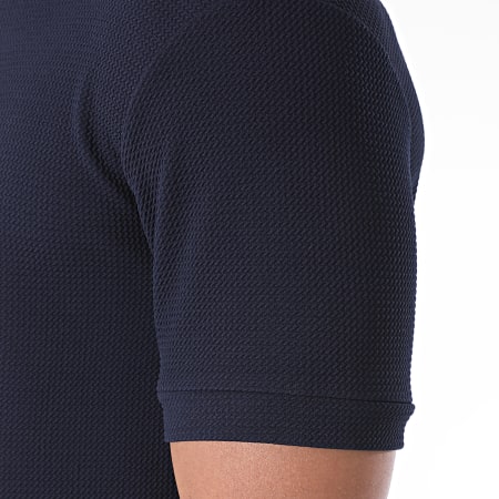Uniplay - Tee Shirt Oversize Col Zippé UY509 Bleu Marine