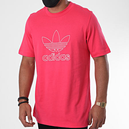 Adidas Originals - Tee Shirt Trefoil Outline GF4097 Rose Fushia