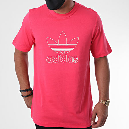 Adidas Originals - Tee Shirt Trefoil Outline GF4097 Rose Fushia