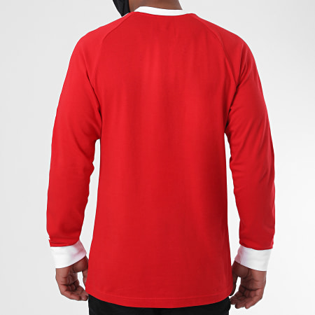 Adidas Originals - Tee Shirt Manches Longues A Bandes ED5962 Rouge