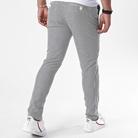 Classic Series - Pantalon A Rayures A19Y2243 Blanc Gris Anthracite